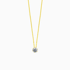 Charming gold solitaire necklace