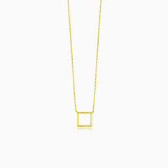 Collar fino de oro con cuadrado
