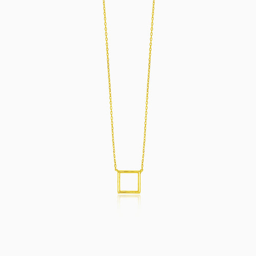 Feine Goldkette mit einem Quadrat