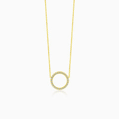 Leichte runde Halskette aus Gelbgold
