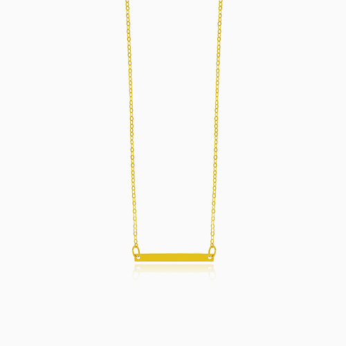 Elegante Gold-Halskette mit Platte