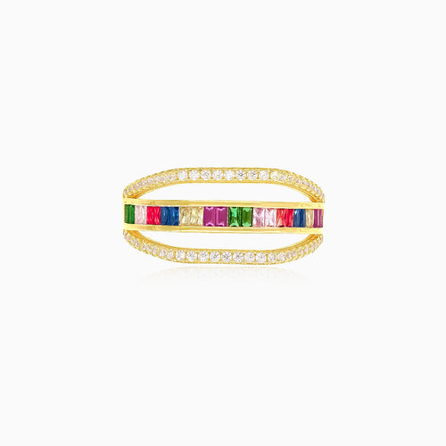 Mehrfarbiger Gelbgold-Ring