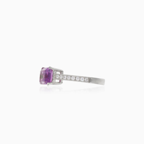 Amethyst-Statement-Ring aus Silber