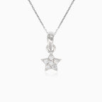Pendentif étoile en argent avec zircon cubique