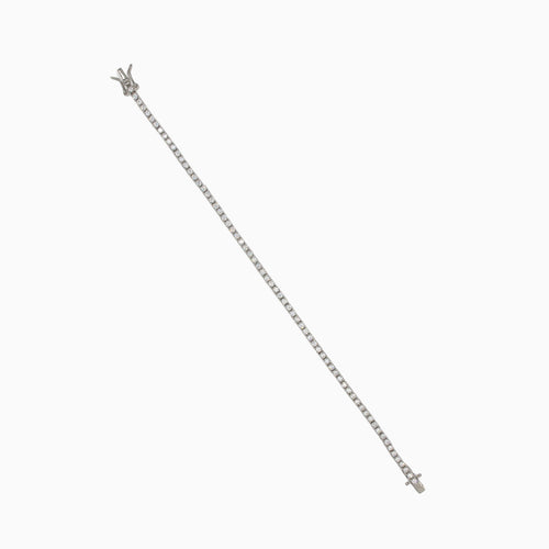 Großes Tennisarmband mit runden Zirkonia-Steinen