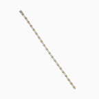 Bracelet tennis en argent avec maillons plaqués or