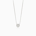 Mutterperlen-Silber-Halskette mit Zirkonias