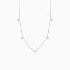 Stříbrný náhrdelník s trojúhelníkovými články