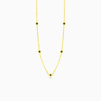Collier plaqué or avec onyx