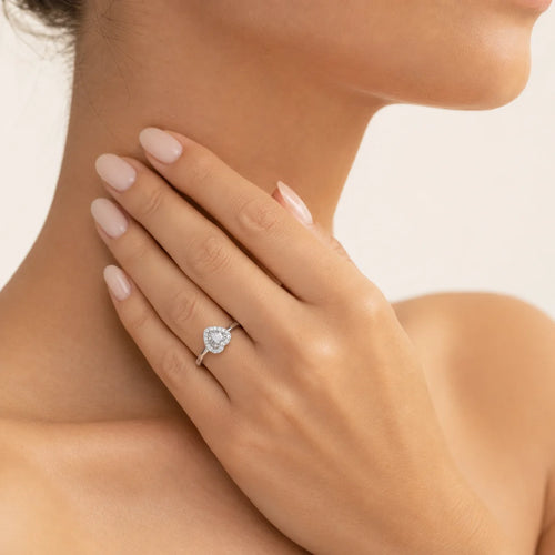 Sterling Silver Heart Zirconia Ring