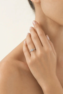 Sterling Silver Radiant Pavé Ring