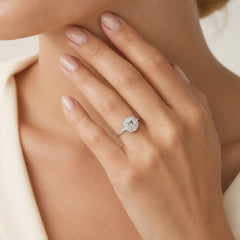 Sterling Silver Floral Cluster Ring