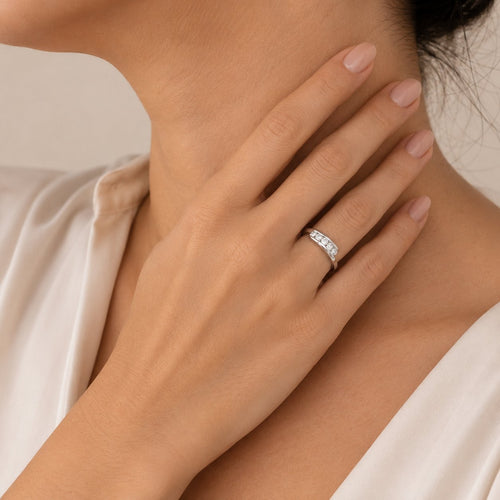 White Gold Diamond Tension Ring