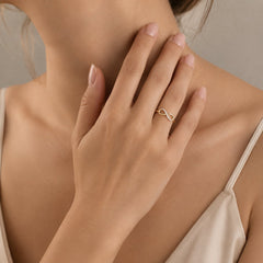 Infinity Diamond Ring in Yellow Gold