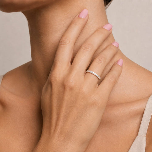 Classic Double Row Diamond Band