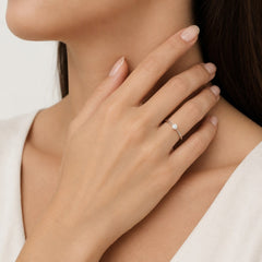 Ethereal White Gold Diamond Solitaire Ring