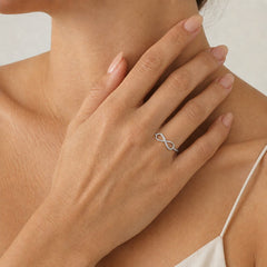 White Gold Infinity Diamond Ring