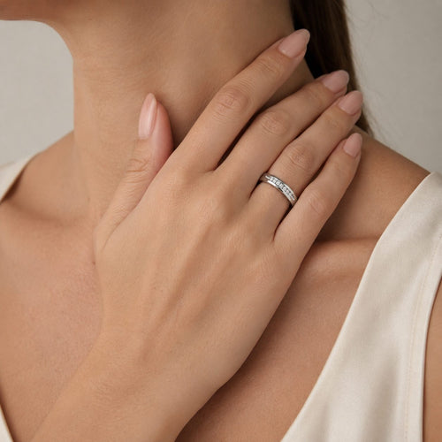 Luxury White Gold Diamond Ring