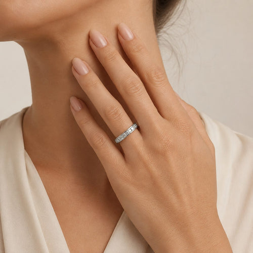 Princess Cut Diamond Channel Set Ring