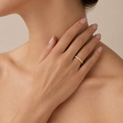 Diamond Row Ring in Yellow Gold
