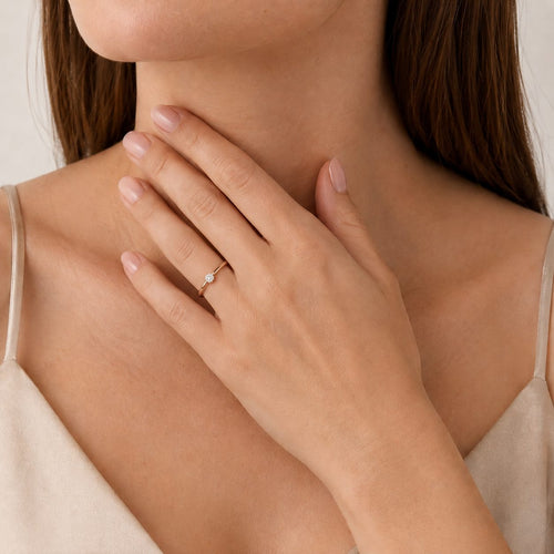 Blush Gold Diamond Ring