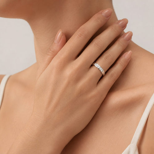 White Gold Diamond Band Ring