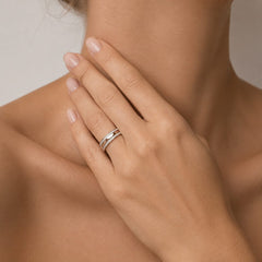 Open Wrap Pavé Diamond Ring