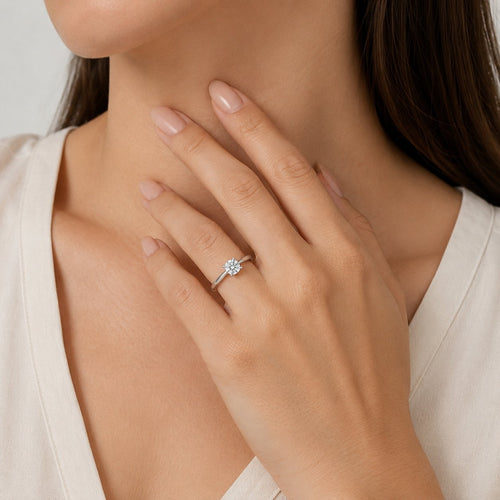 Lumina White Gold Diamond Solitaire Ring