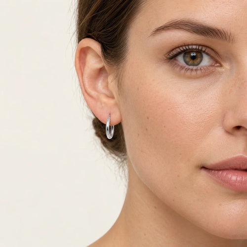 Polished Sterling Silver Hoop Earrings