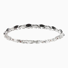 Pulsera de granate con talla marquesa