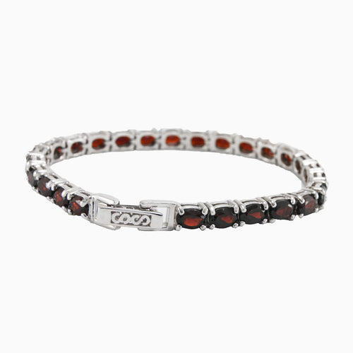 Pulsera de tenis de granate