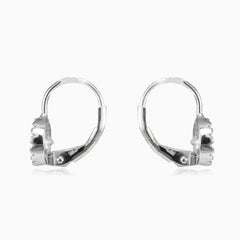 Tiny round drop earrings