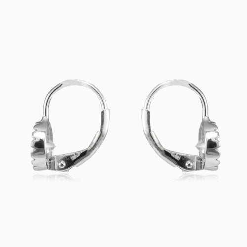 Tiny round drop earrings