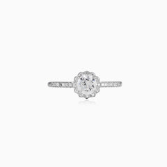 Bague royale ronde en cristal