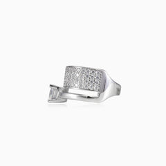 Double sterling silver ring