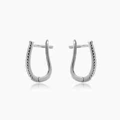 Three cubic zirconia lines earrings