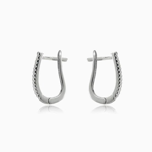 Three cubic zirconia lines earrings