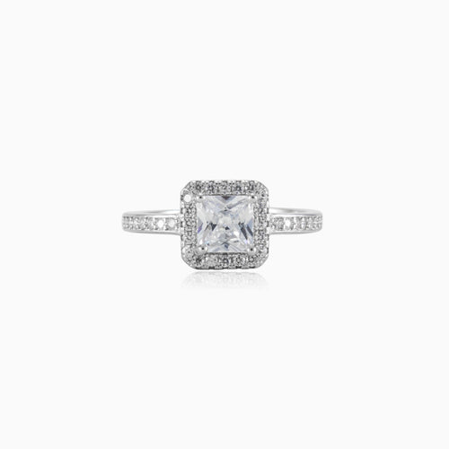 Princess cubic zirconia ring