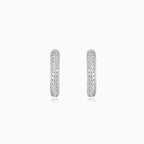 Two cubic zirconia lines earrings