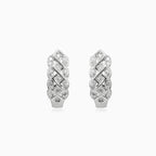 Braided cubic zirconia earrings