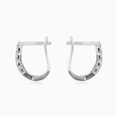 Braided cubic zirconia earrings