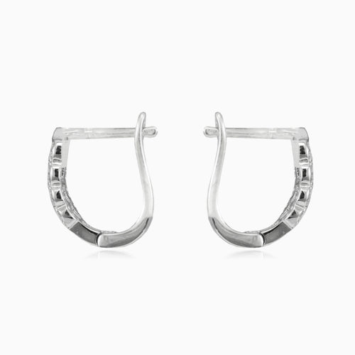 Braided cubic zirconia earrings