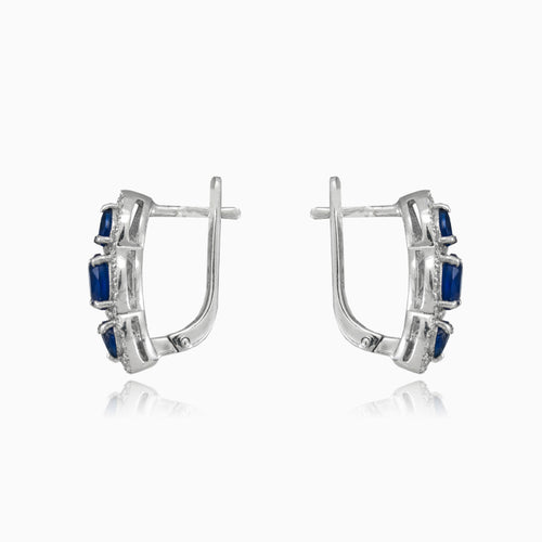 Triple sapphire earrings