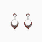 Massive garnet earrings