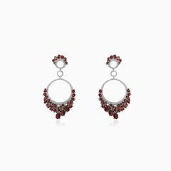 Massive garnet earrings