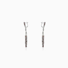 Massive garnet earrings