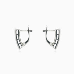 Channel jade earrings