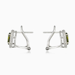 Boucles d'oreilles royal en moldavite