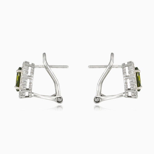 Boucles d'oreilles royal en moldavite