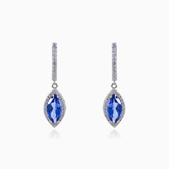 Marquise-Tansanit-Ohrringe